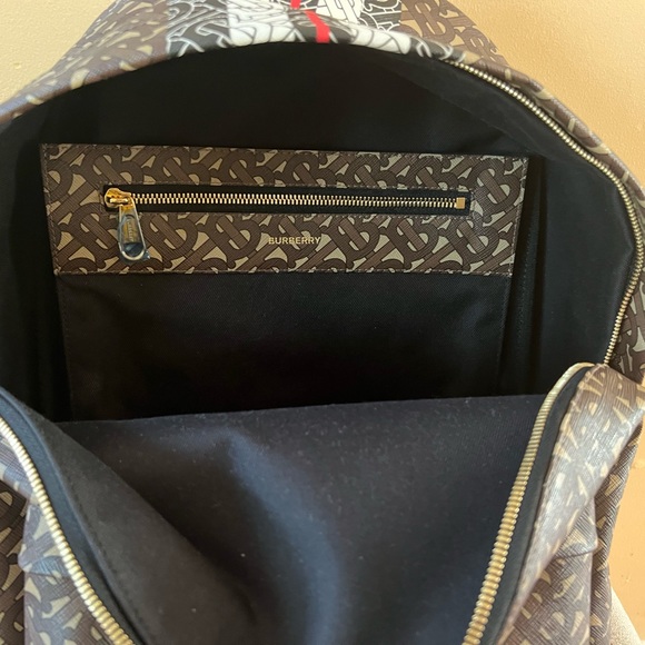 Burberry Monogram Stripe Print E-canvas Backpack - Picture 9 of 15